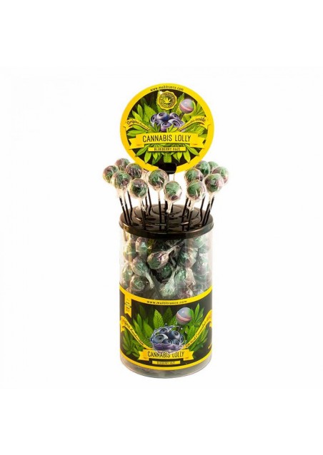 Lecca lecca alla Cannabis gusto Mirtilli (1pezzo) - Cannabis Lolly - no CBD