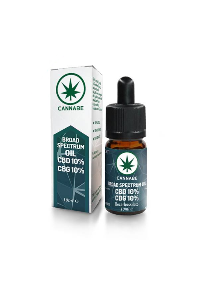 Olio CBD & CBG Broad Spectrum 10% + 10% - Olio sublinguale in gocce - 10ml