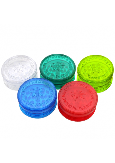 Plastic Tobacco Grinder 60mm - 3 pieces
