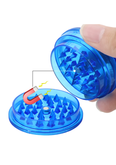 Plastic Tobacco Grinder 60mm - 3 pieces