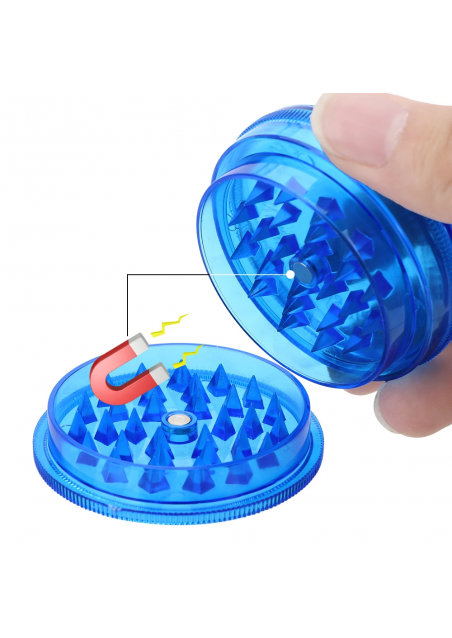 Plastic Tobacco Grinder 60mm - 3 pieces