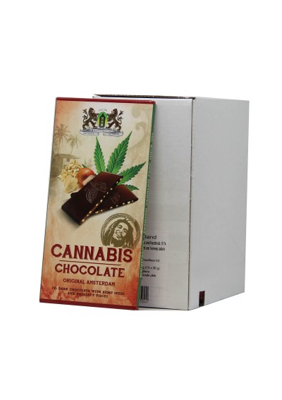 Barretta Cioccolato 70% Fondente con Semi di Canapa e nocciole - Holland Haze