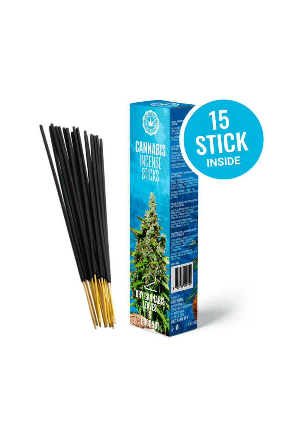 Bastoncini di Incenso profumati Cocco e Foglie Fresche di Cannabis - Haze Holland