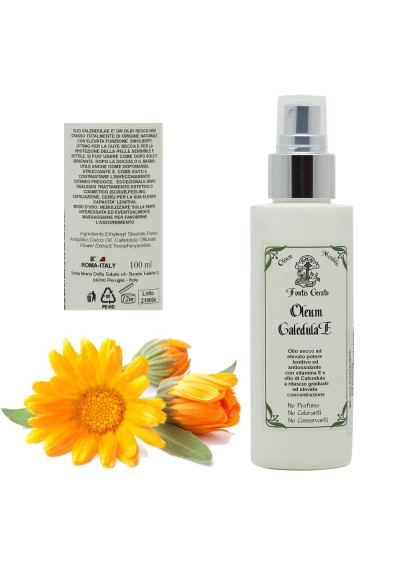 FONTIS Calendula Olio - 100ml, Viso e Corpo, Idratante, Lenitivo, Rigenerante della pelle, Emolliente