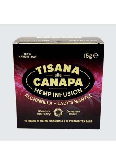 Tisana alla Canapa e Alchemilla - Benessere Donna - 10 bustine a Piramide da 15gr - CBWEED