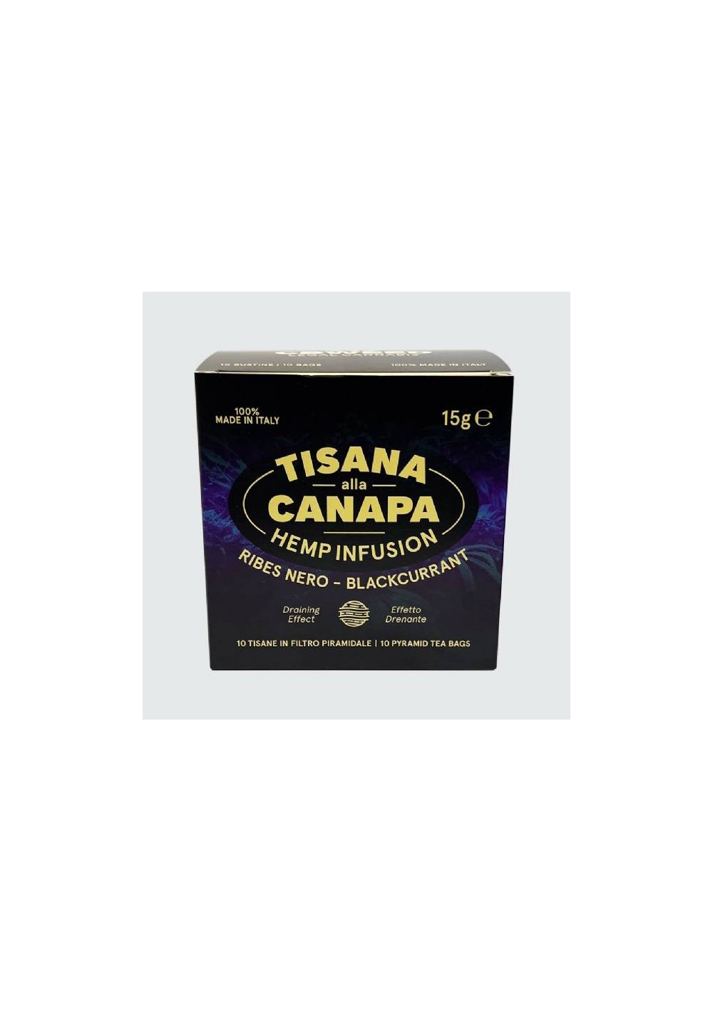Tisana alla Canapa e Ribes Nero - Effetto Drenante - 10 bustine a Piramide da 15gr - CBWEED