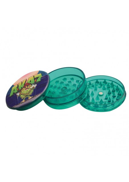 Plastic Tobacco Grinder - Design AK47 - 60mm - 3 pieces - Best Buds