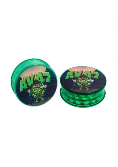 Grinder Trita tabacco in plastica - Design AK 47 - 60mm - 3 parti - Best Buds