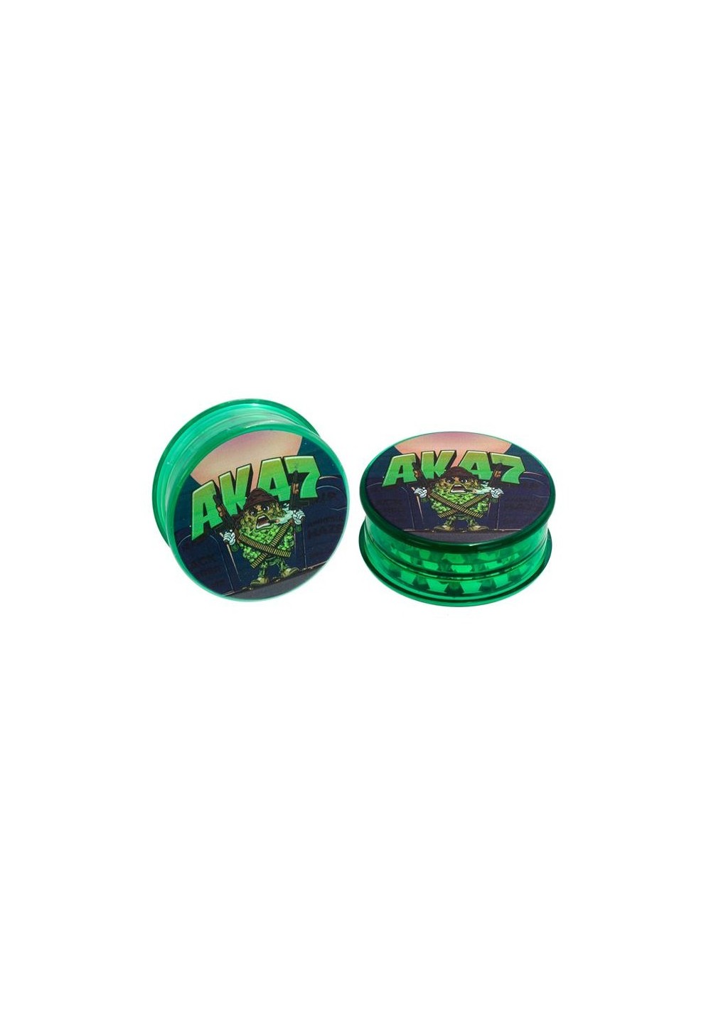 Grinder Trita tabacco in plastica - Design AK 47 - 60mm - 3 parti - Best Buds