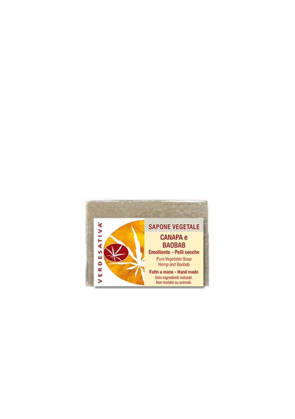 Sapone Canapa e Baobab - Emolliente per pelli secche - Verdesativa Bagno Doccia