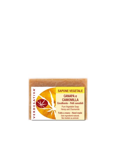 Sapone Canapa e Camomilla - delicato per pelli sensibili - Verdesativa Bagno Doccia