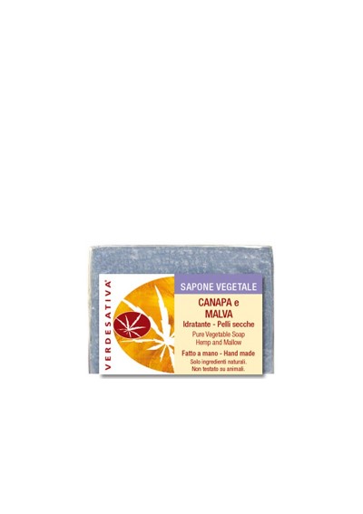 Sapone Canapa e Malva - delicato per pelli sensibili - Verdesativa Bagno Doccia