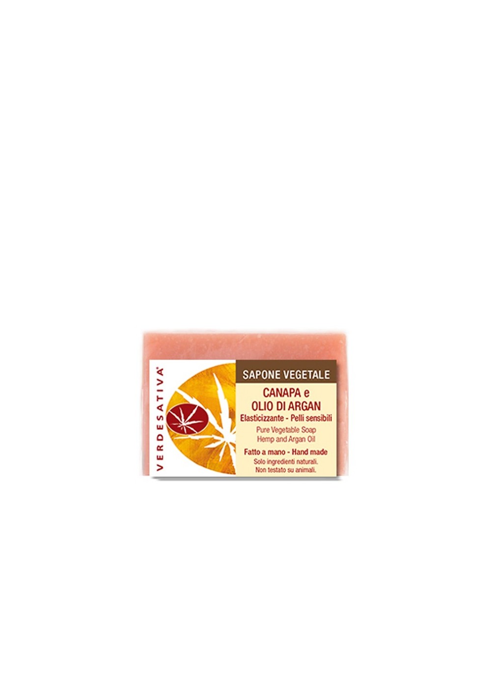 Sapone Canapa e Olio di Argan - Elasticizzante per pelli sensibili - Verdesativa Bagno Doccia