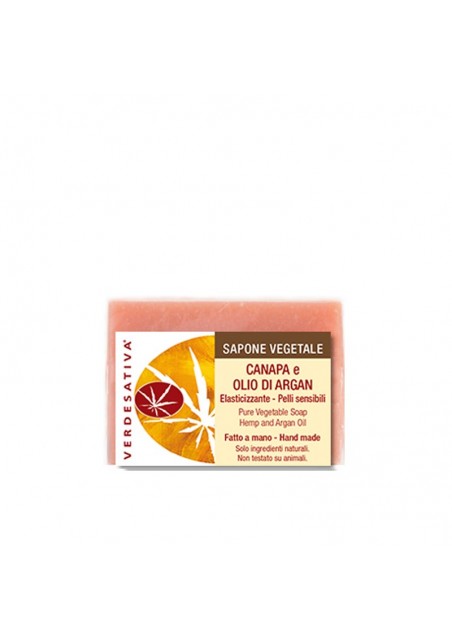 Sapone Canapa e Olio di Argan - Elasticizzante per pelli sensibili - Verdesativa Bagno Doccia