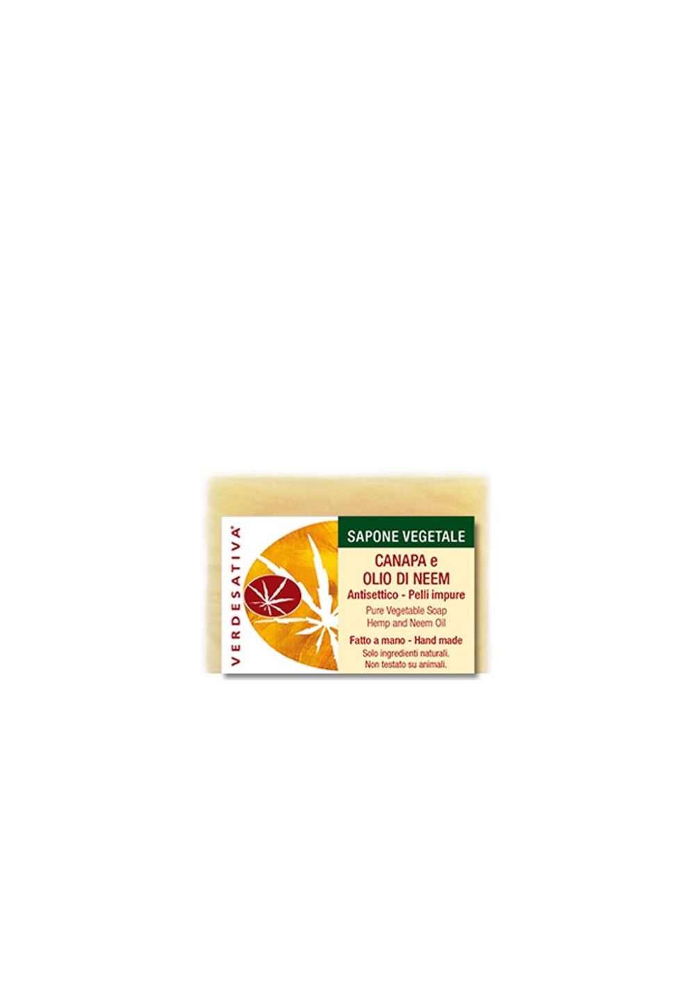 Sapone Canapa e Olio di Neem - Antisettico per pelli impure - Verdesativa Bagno Doccia