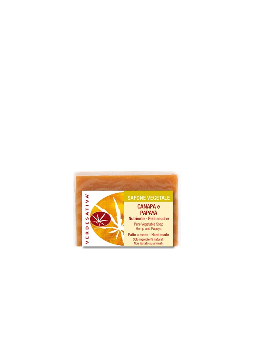 Sapone Canapa e Papaya - emoliente - Verdesativa Bagno Doccia