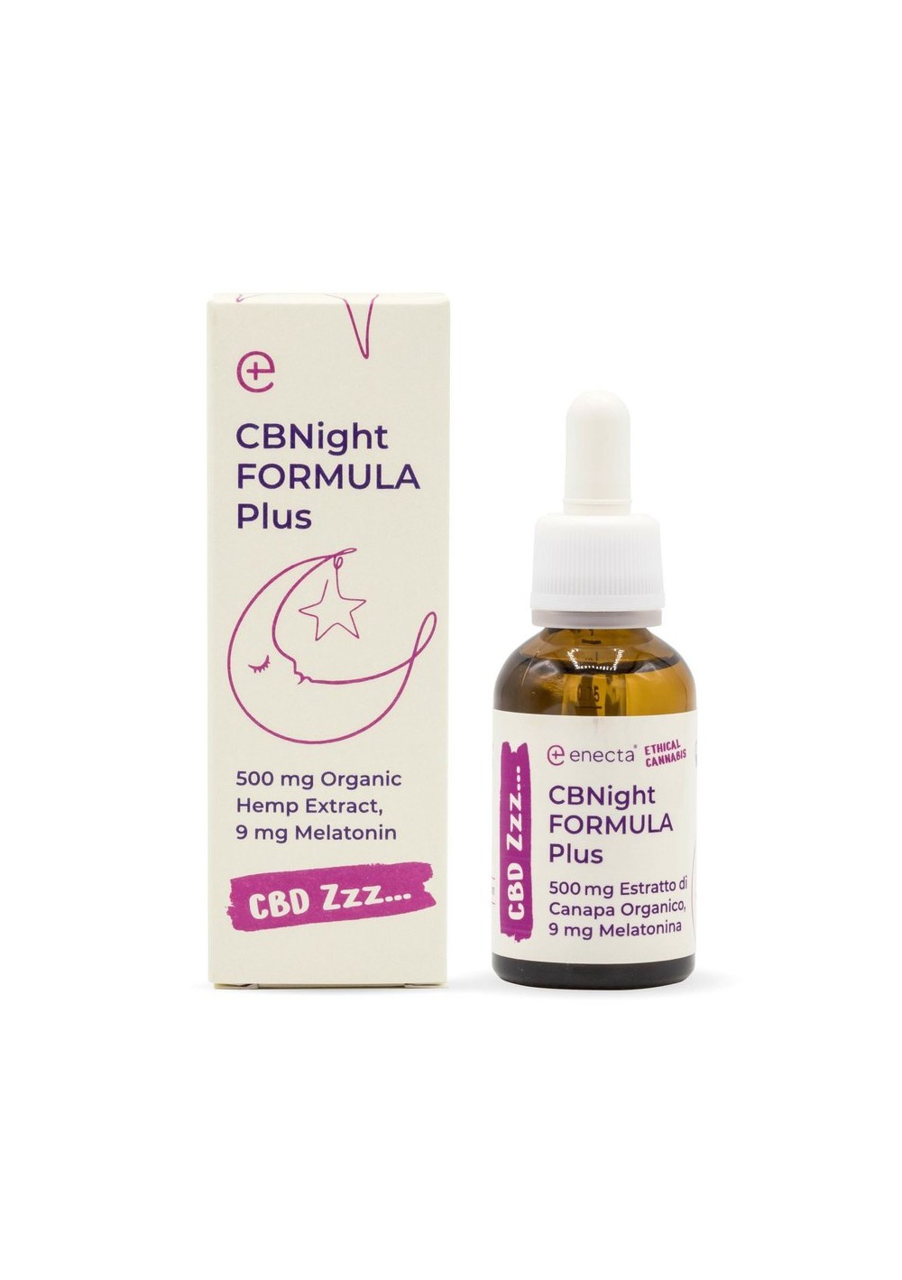 Enecta - CBNight Formula Plus 250mg CBN + 250mg CBD + 9mg Melatonina (30ml)