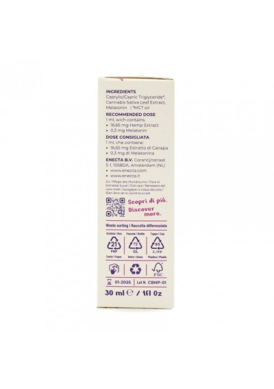 Enecta - CBNight Formula Plus 250mg CBN + 250mg CBD + 9mg Melatonina (30ml)