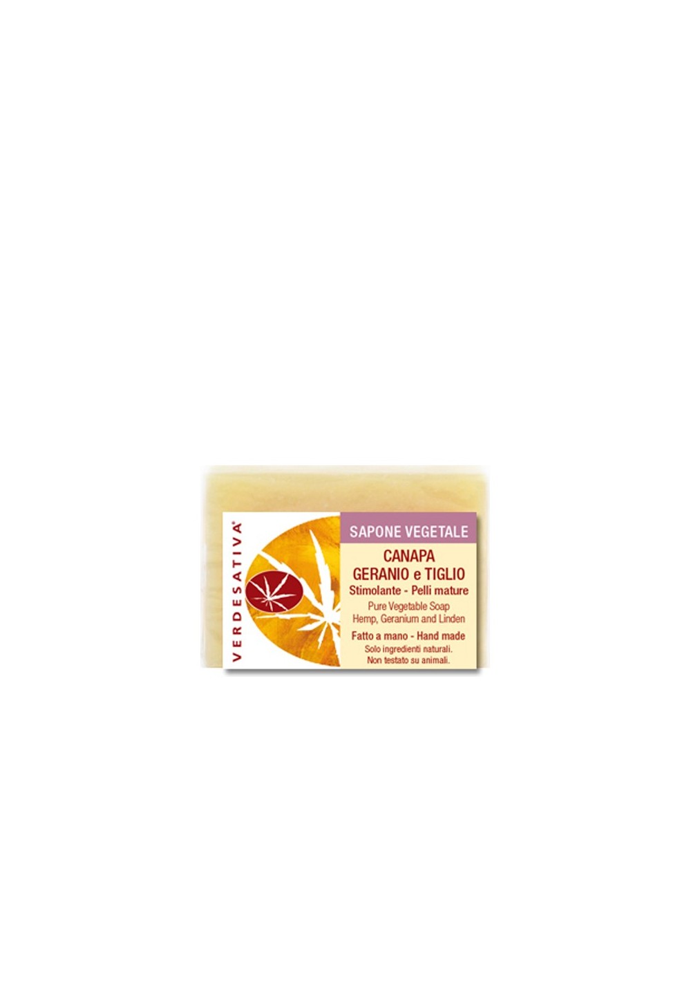 Sapone Canapa, Geranio e Tiglio - Verdesativa Bagno Doccia