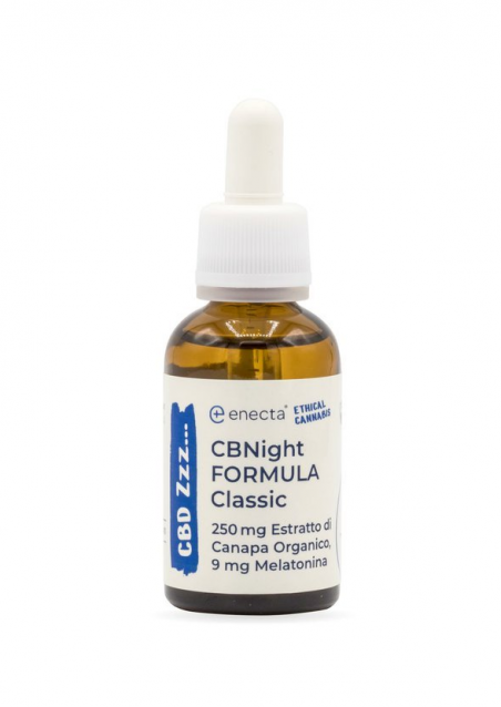 CBNight Formula 250mg Organic Hemp Extract + 9mg Melatonin - 30ml - Enecta
