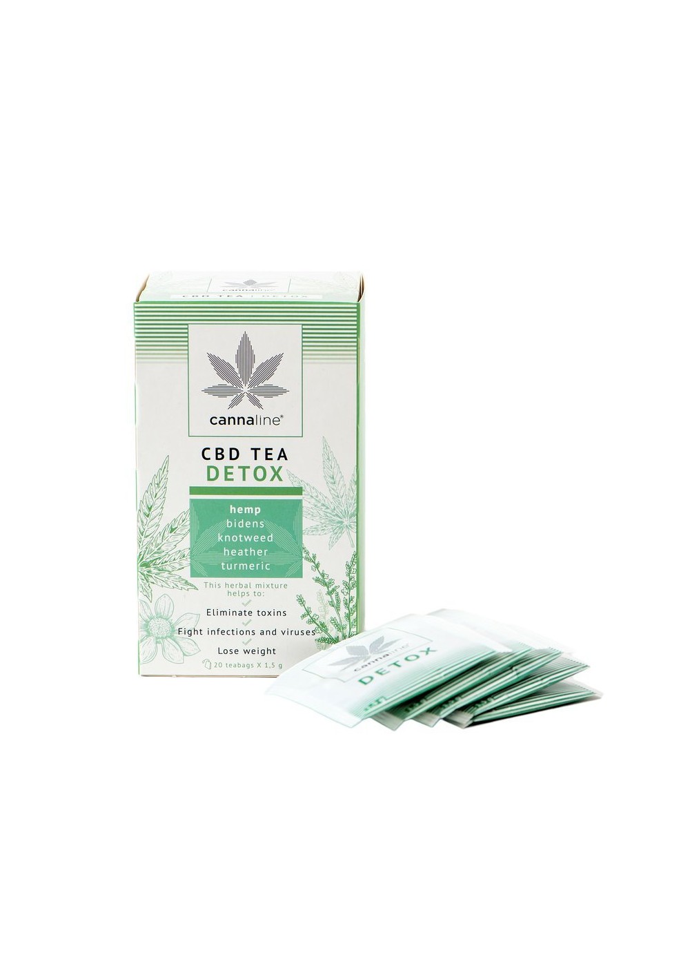 CBD Tea DETOX - con Estratti di Canapa - 25 Bags, 30 gr