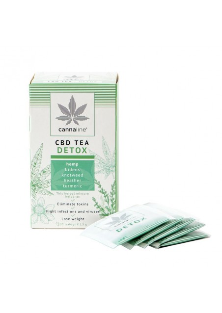 CBD Tea DETOX - con Estratti di Canapa - 25 Bags, 30 gr