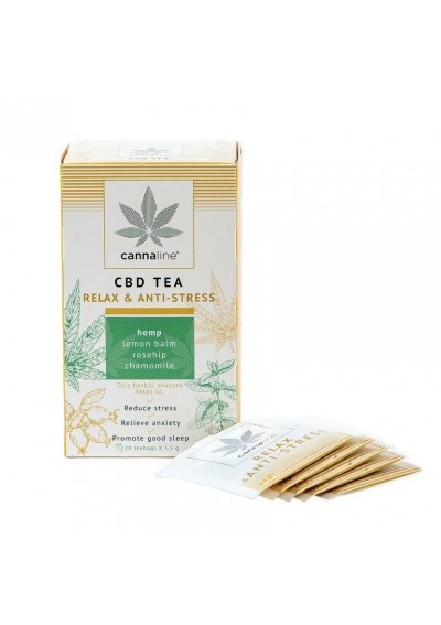 CBD Tea RELAX - with Hemp Extracts - 25 Bags, 30 gr - Cannaline