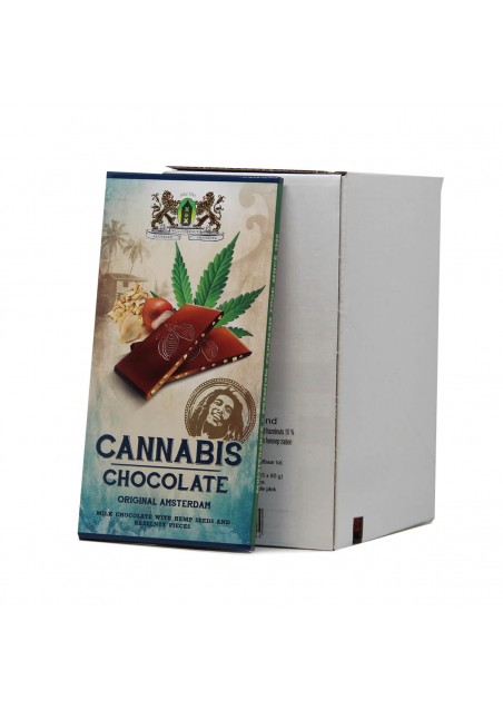 Barretta Cioccolato al Latte con Nocciole e Semi di Canapa - Holland Haze