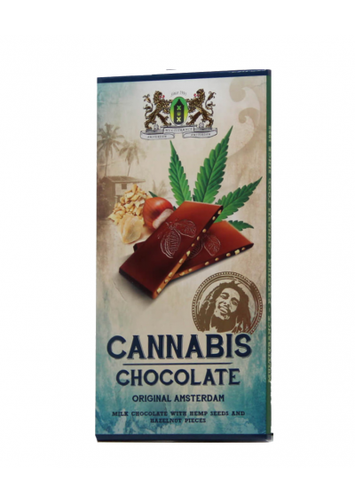 Milk Chocolate Bar Hazelnuts pieces and Hemp Seeds, 70% Cocoa - Holland Haze