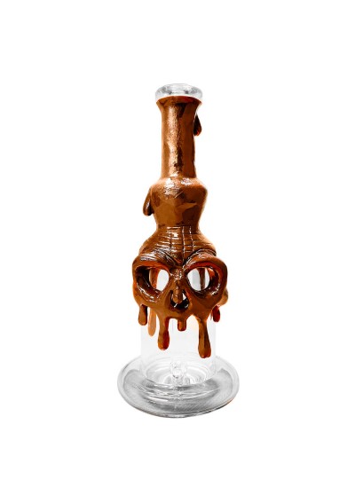 copy of Bong in vetro Fatto a Mano - Teschio Marrone in argilla, 22cm