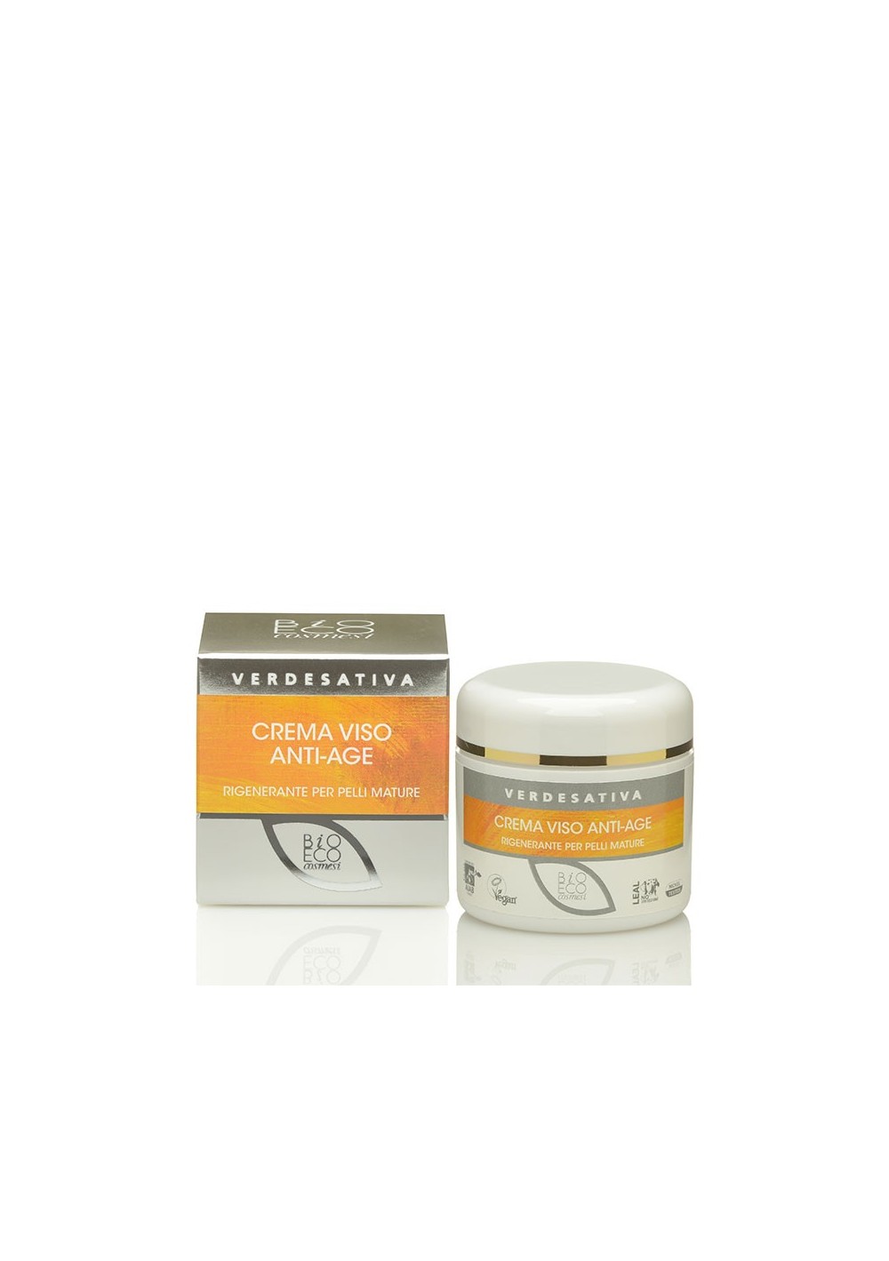 Crema Viso Anti-Age Bioattiva - Rigenerante per pelli mature ml 50 - Verdesativa Linea Viso e Bio Cosmesi
