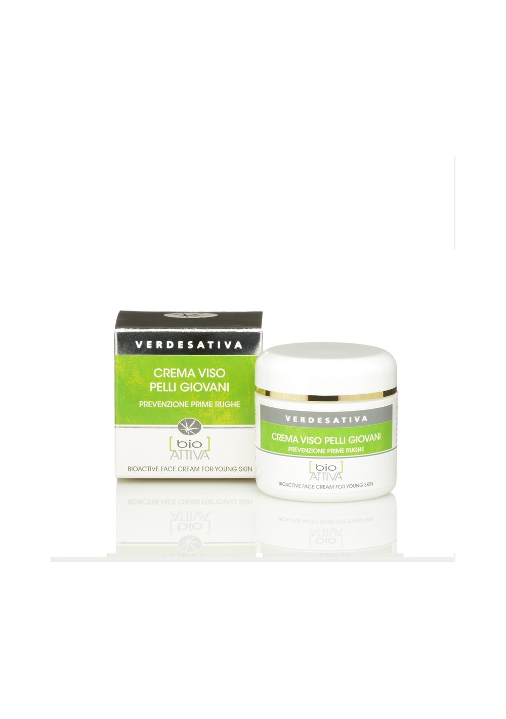 Crema Viso pelli Giovani Bioattiva PrevenzionePrime Rughe ml 50 - Verdesativa Linea Viso e Bio Cosmesi