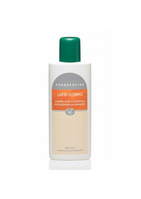 Latte Corpo Canapa, Aloe e Calendula Rivitalizzante ed Idratante ml 200 - Verdesativa Trattamenti corpo