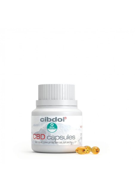 CBD 10% Softgel Capsules, 1000mg CBD - 60 Caps - Cibdol