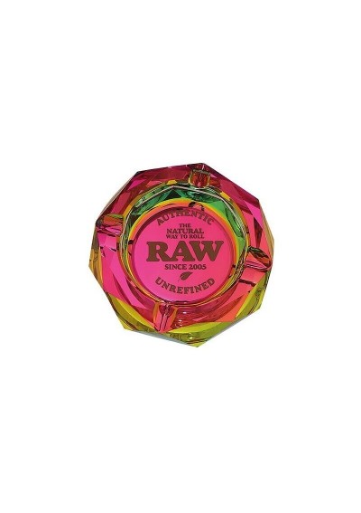 RAW Rainbow - Glass Ashtray, Heavy, Elegant with Giftbox - RAW