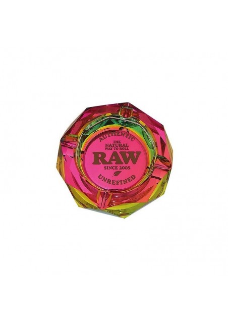RAW Rainbow - Glass Ashtray, Heavy, Elegant with Giftbox - RAW