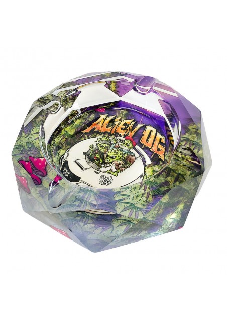 Glass Ashtray - Alien OG, Heavy, Elegant with Giftbox - Best Buds