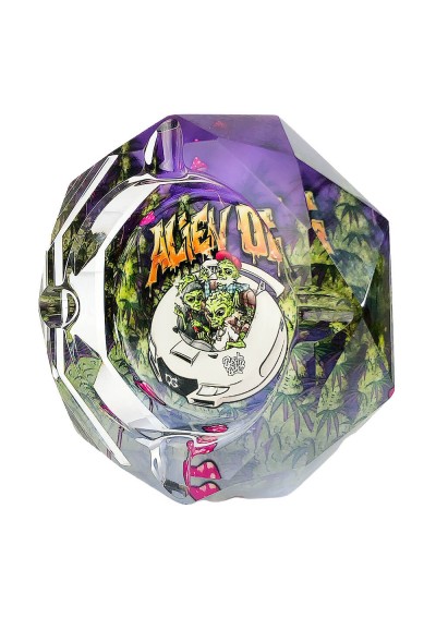 Glass Ashtray - Alien OG, Heavy, Elegant with Giftbox - Best Buds