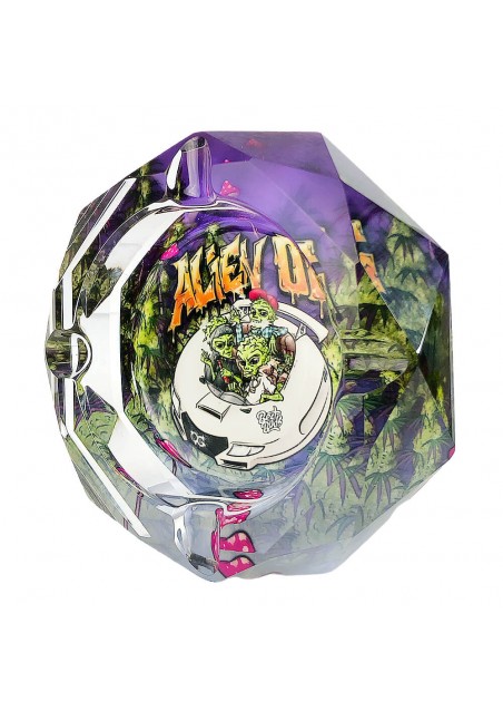 Glass Ashtray - Alien OG, Heavy, Elegant with Giftbox - Best Buds