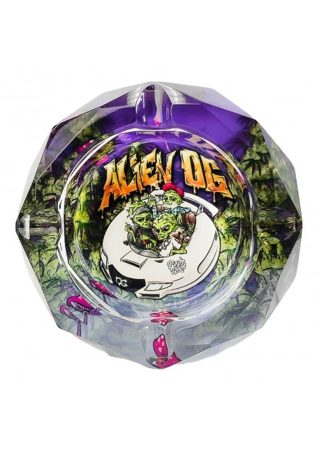 Glass Ashtray - Alien OG, Heavy, Elegant with Giftbox - Best Buds