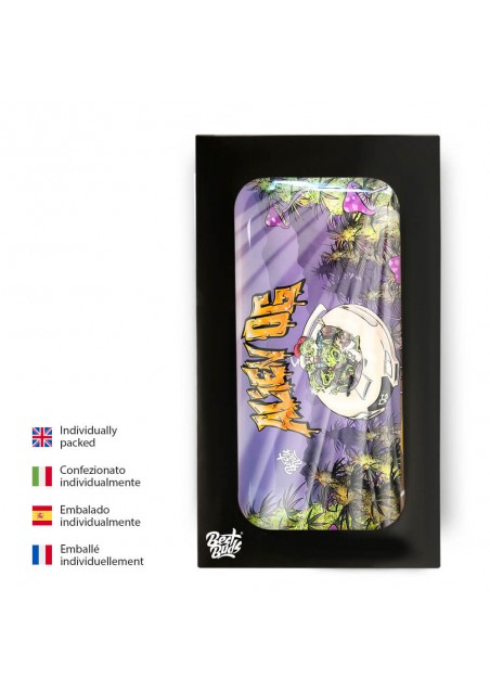 Vassoietto Metallo Alien OG Art - Medium, cm 16×27×2 - Best Buds