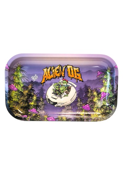 Vassoietto Metallo Alien OG Art - Medium, cm 16×27×2 - Best Buds