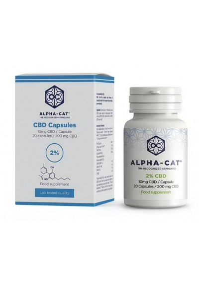 Capsule CBD Gelatina 20pz, 200mg CBD - Alpha-CAT