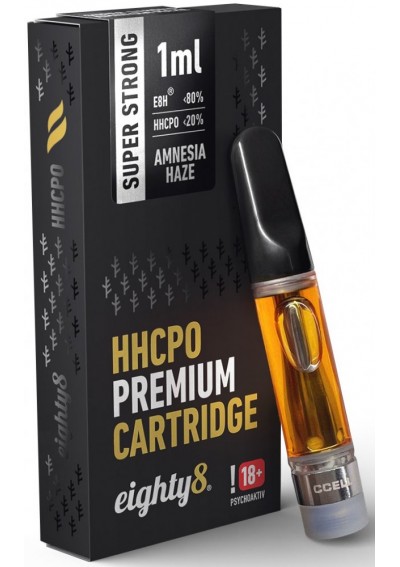 HHCPO Cartridge Atomizer 20% - Amnesia Premium, Super Strong - 1ml, up to 600 puffs - Eighty8