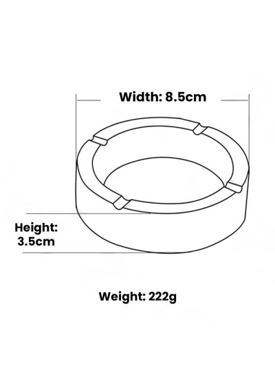 Glass Ashtray, Pineapple Express - Small, 8.5x3.5 cm - Best Buds