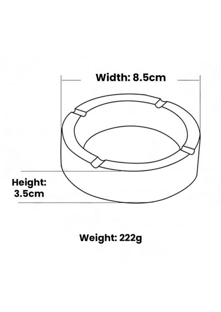 Posancenere in Vetro, Pineapple Express - Piccolo, 8.5x3.5 cm - Best Buds