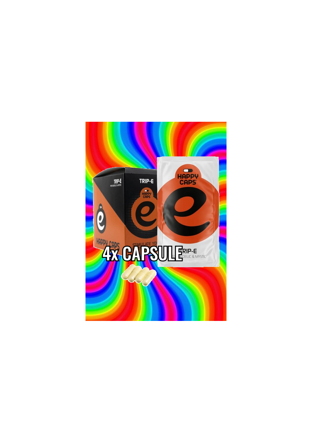 Happy Caps - Trip-E Psychedelic & Mystic Capsule - 4 Caps