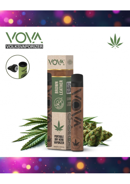 Vaporizzatore Portatile per Erbe - VOVA Volks - Marrone