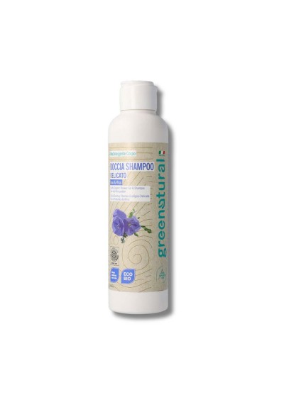Grenatural Doccia Shampoo Delicato Lino e Riso - Doccia Shampoo, 250 mL - Grenatural