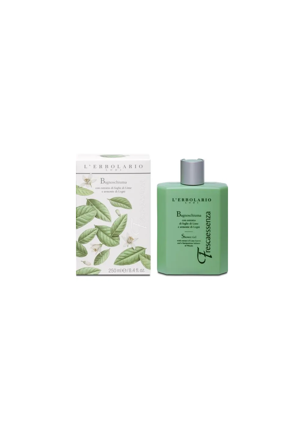 L'Erbolario Frescaessenza Bagnoschiuma Estratto Foglie di Lime - Bagnoschiuma, 250 mL - L'Erbolario